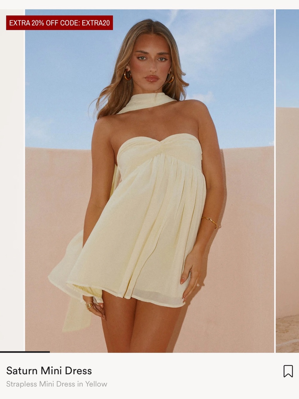 Saturn Mini dress - yellow mini dress